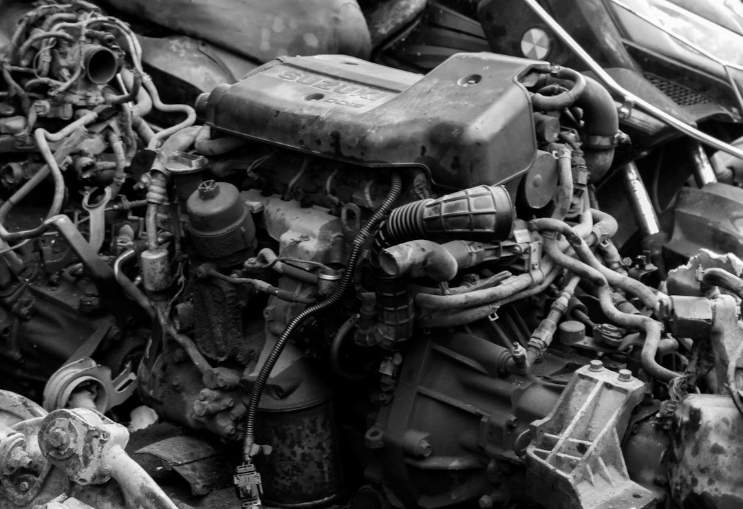 Salvaged metal components representing the recycling supply chain