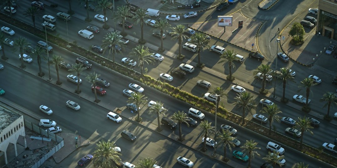 An aerial view of a Saudi Arabian city