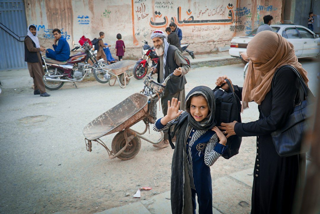 Children returning to school in Kabul, Afghanistan