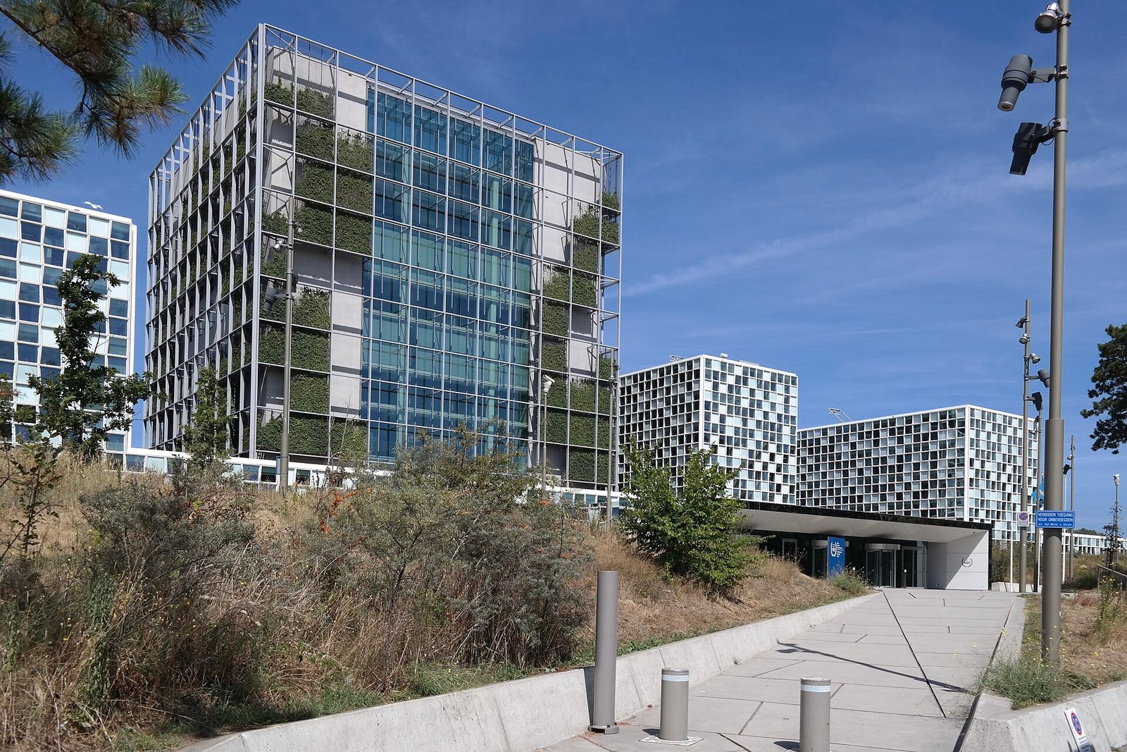 The International Criminal Court building in The Hague, Netherlands